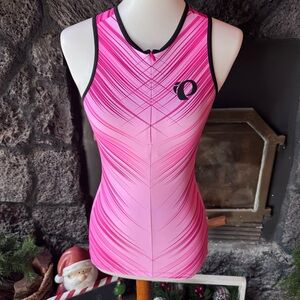 Pearl Izumi size Medium MWomen's Striped Pink Tank Top
